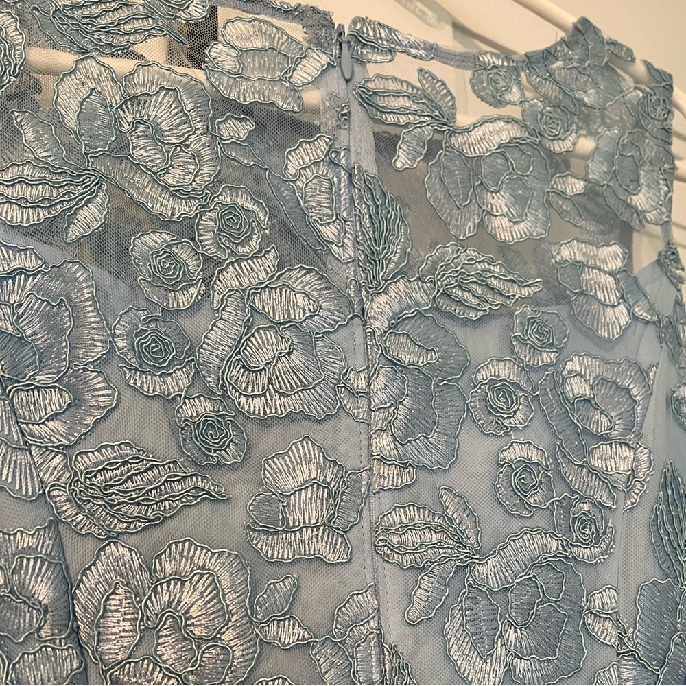 Adrianna Papell embroidered tea length dress size 2